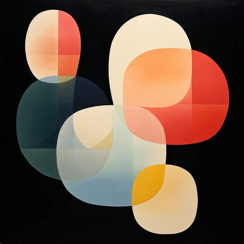 Organic Geometric Shapes Art Prints