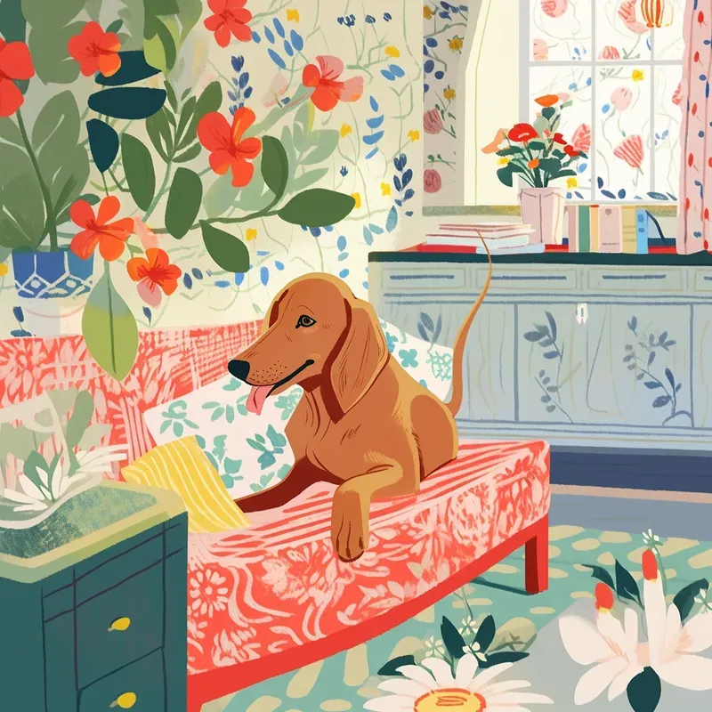 Colourful Patterned Illustrated Scenes