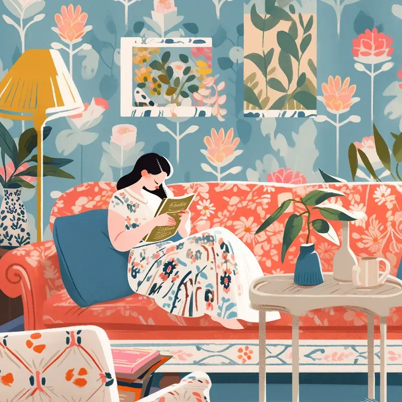 Colourful Patterned Illustrated Scenes