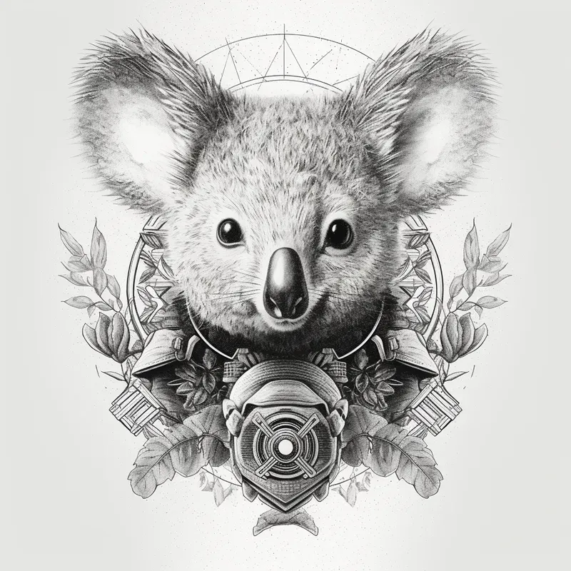 Portraits Of Koala Animal Emblems