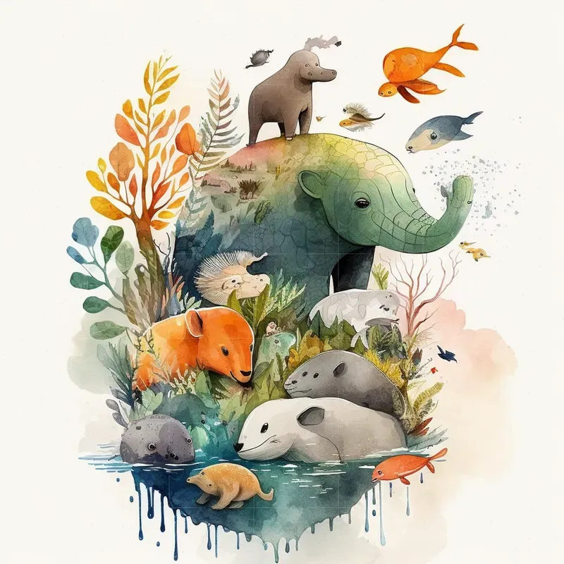 Whimsical Wonders Cute Animals