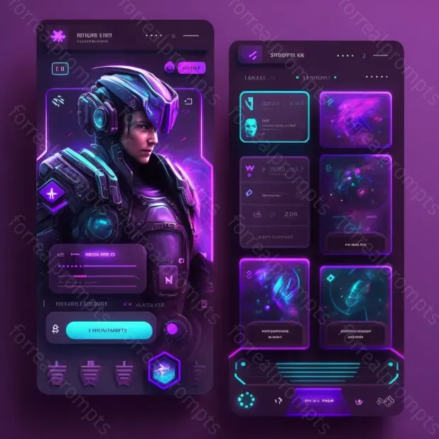 Futuristic App Ui Ux Design Mockups