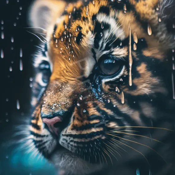 Animal Close Ups In The Rain