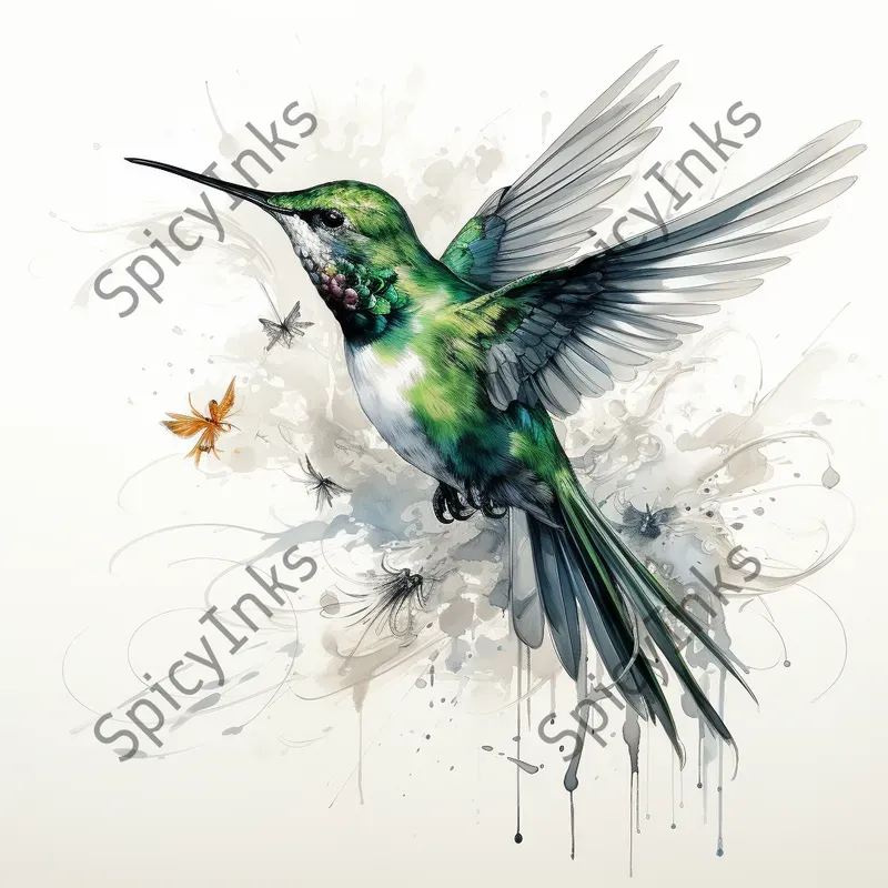 Detailed Dry Brush Birds