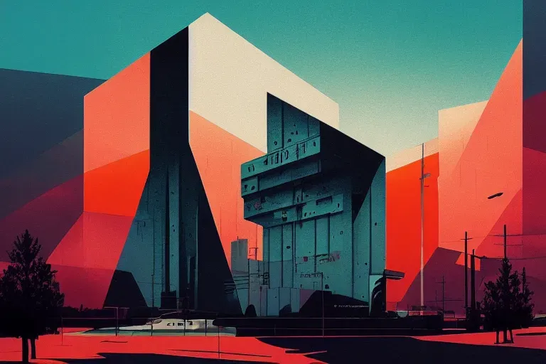 Futuristic Brutalist Architecture