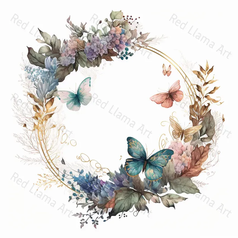 Beautiful Floral Wreath Frames