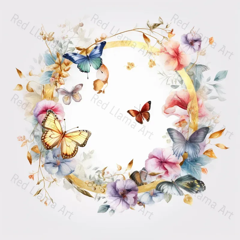 Beautiful Floral Wreath Frames