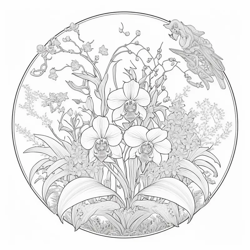 Fantastic Floral Mandala Coloring Pages