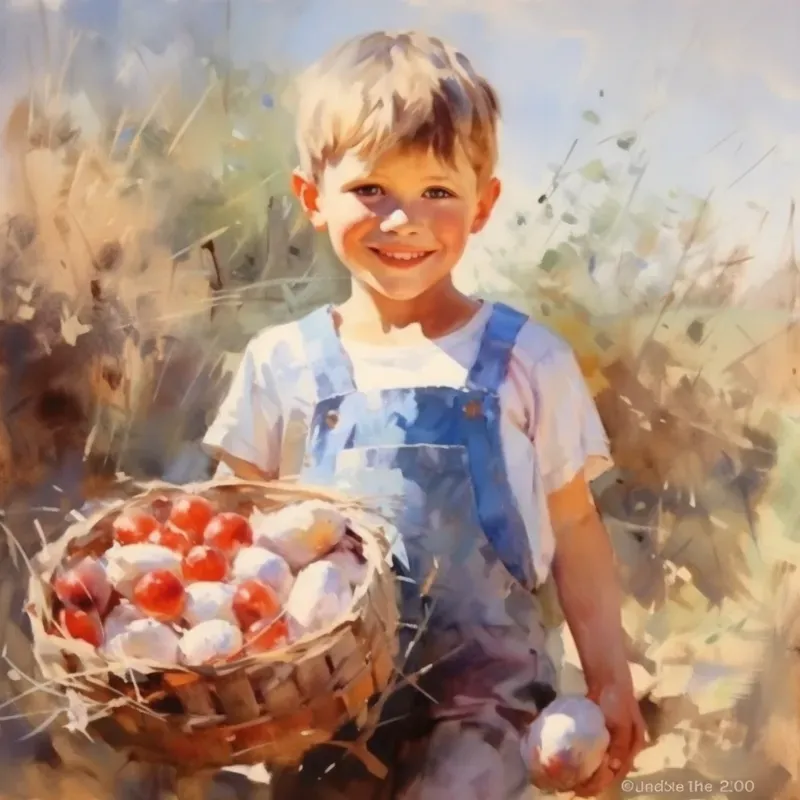 Sweet Childhood Memories Watercolor Art