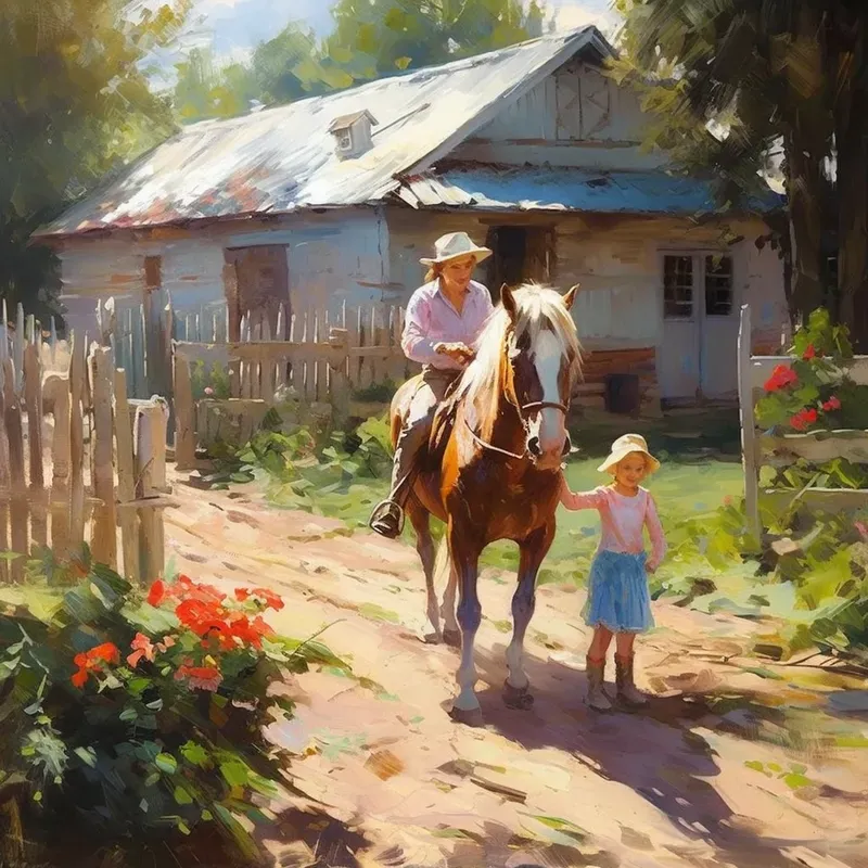 Sweet Childhood Memories Watercolor Art