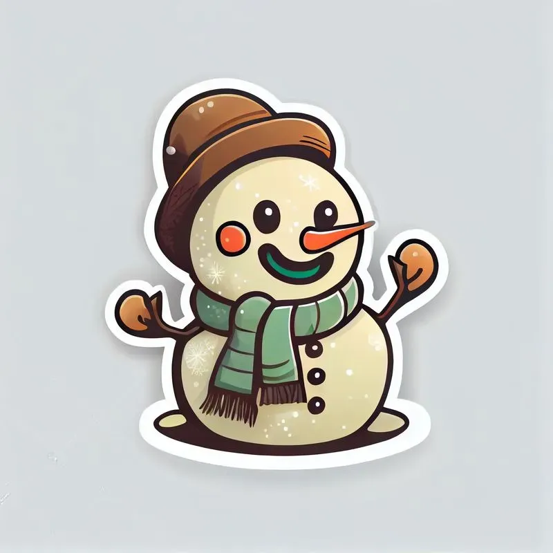Cute Cartoon Christmas Stickers