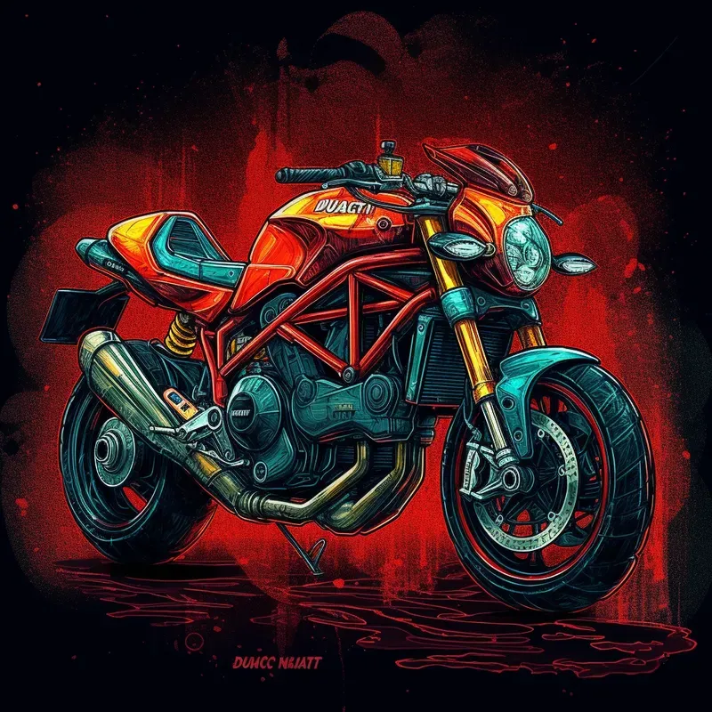 Motorcycle Art Illustrations