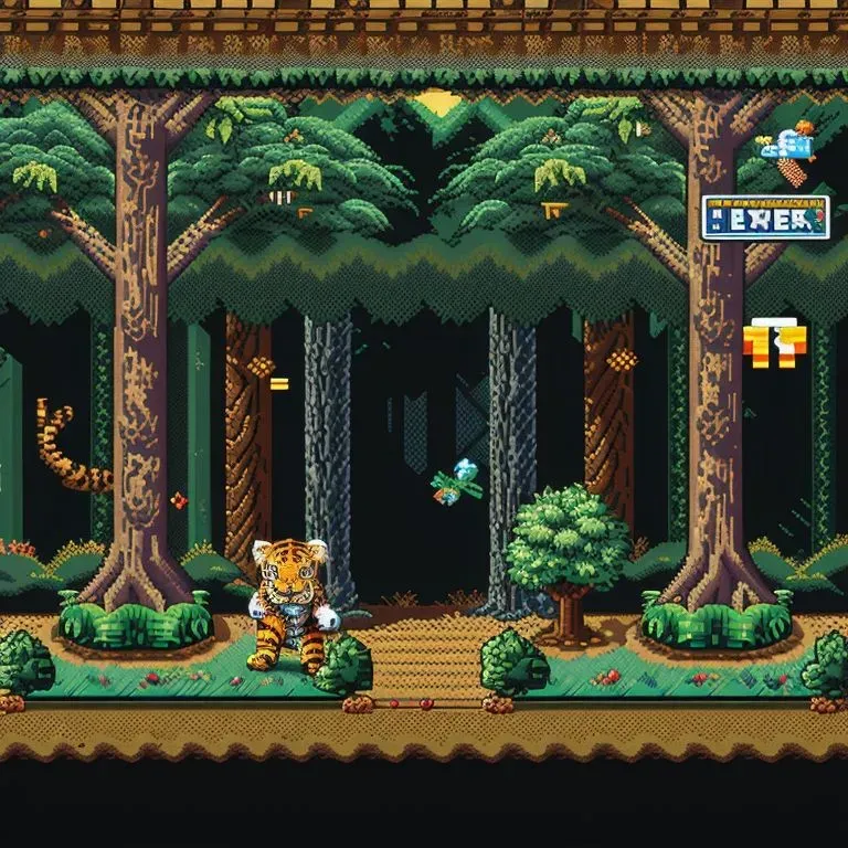 8-bit Style Gaming Background