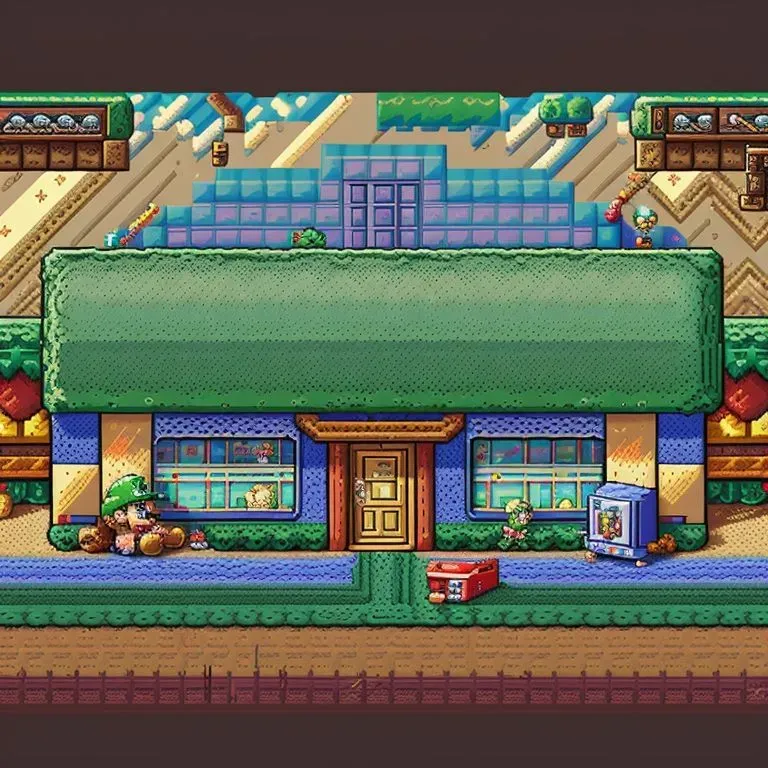8-bit Style Gaming Background