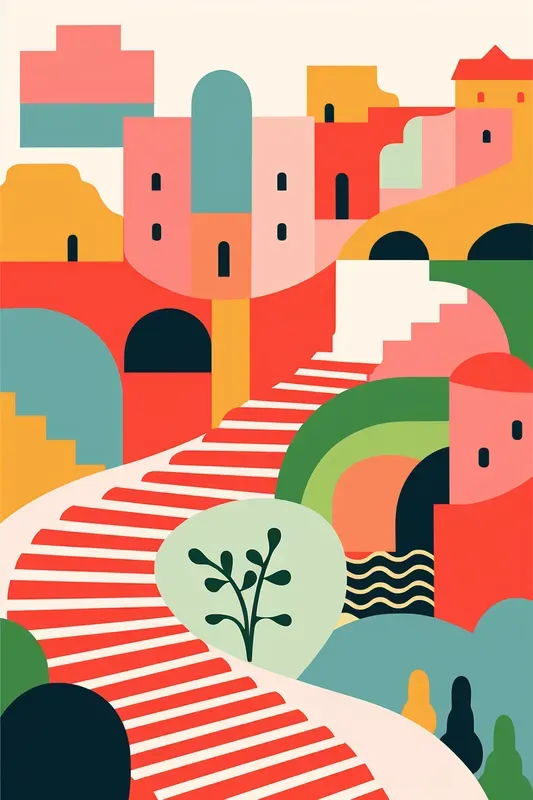 Colorful Flat Abstract Illustrations