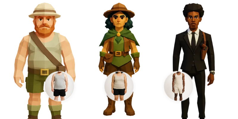 Lowpoly Game Character Maker