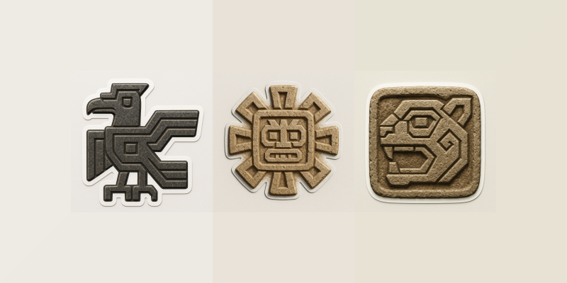 Zapotec Glyphs Sticker Generator