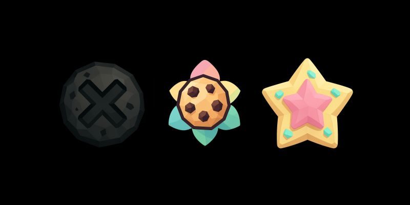 Lowpoly Cookie Icons