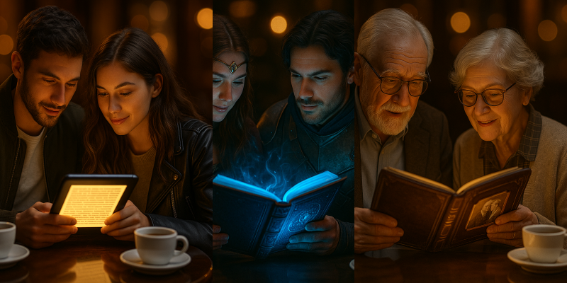 Cozy Couple Reading Generator