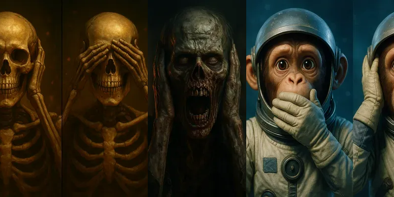 You Know Evil Portrait Triptych