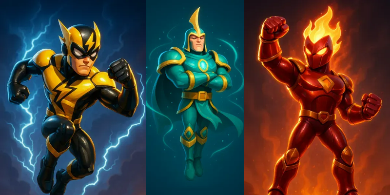 3d Cartoon Superhero Game Assets