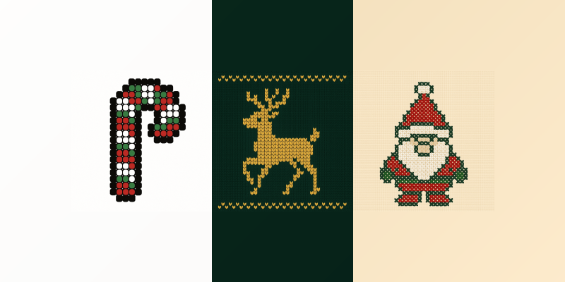 Pixel Art Christmas Pattern Generator
