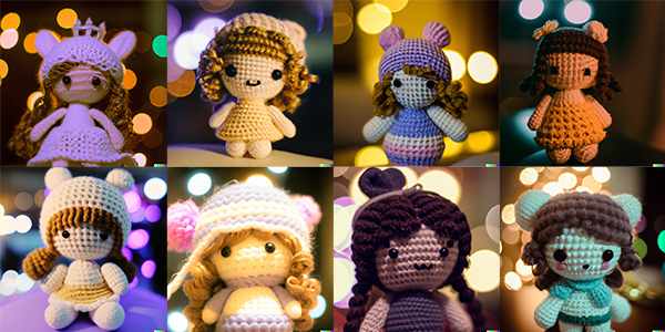 Knitted Doll generated by dalle