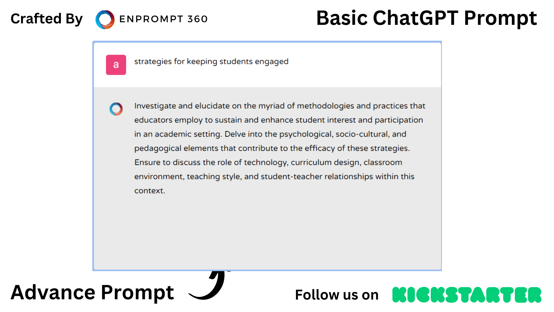 ChatGPT prompts for High School Teachers - enhance student learning