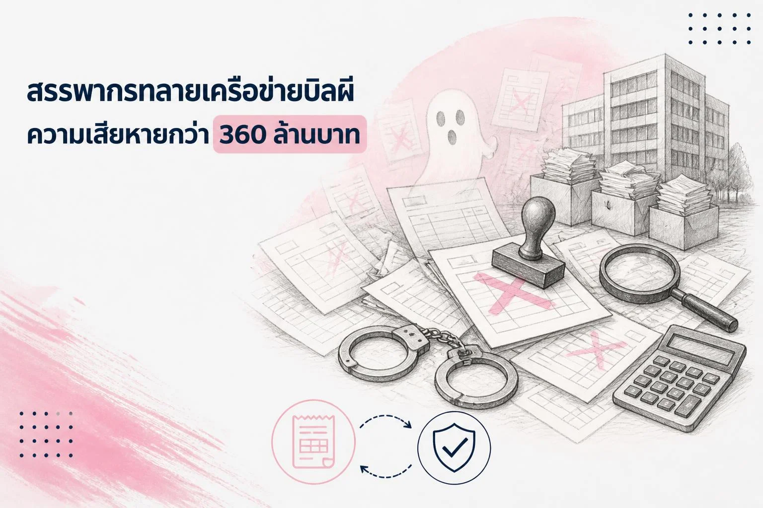 สรรพากรจับมือ บก.ปอศ. ทลายเครือข่าย "บิลผี" ขายใบกำกับภาษีปลอม ความเสียหายกว่า 360 ล้านบาท