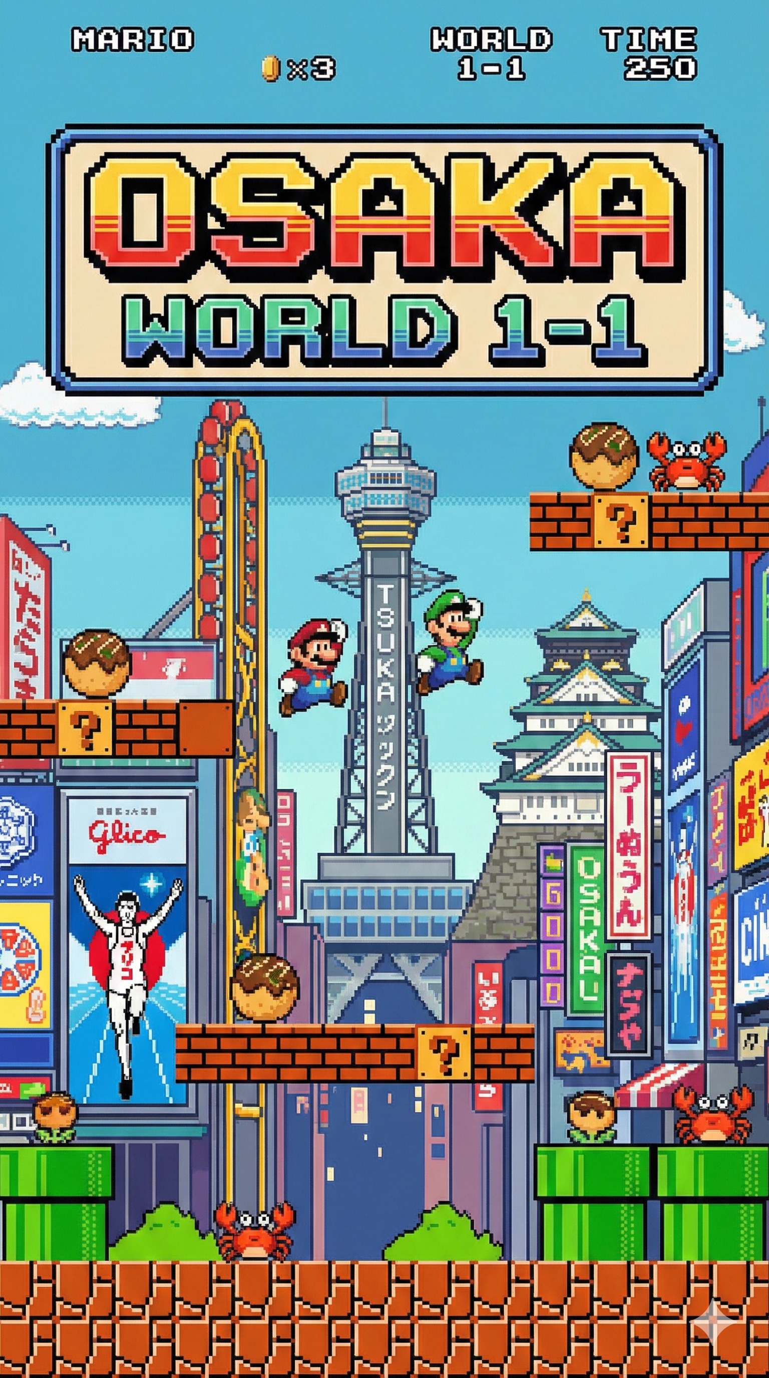 レトロゲーム風！都市ステージ - Before