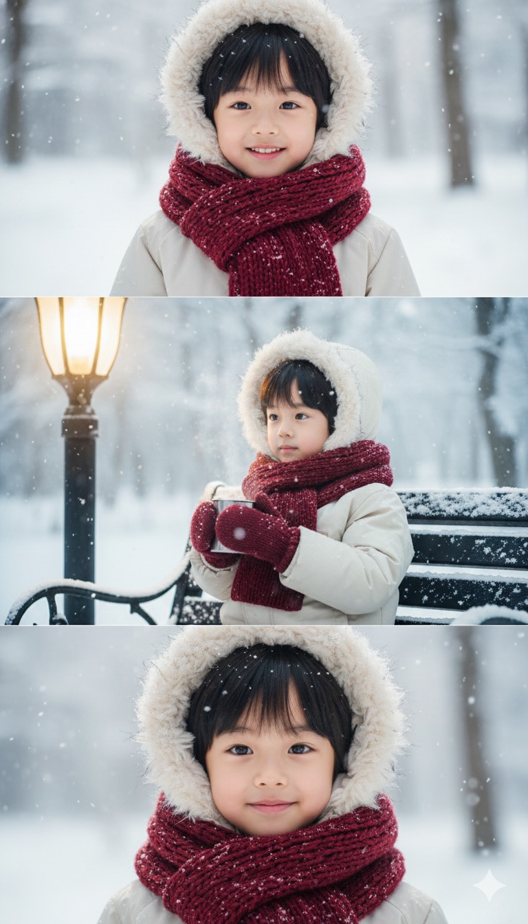 男の子の冬コラージュ