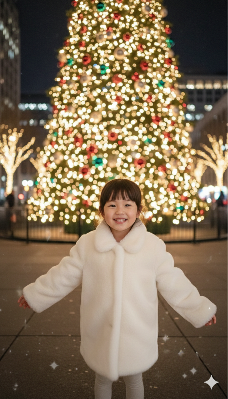 背景にサンタが登場 - Before