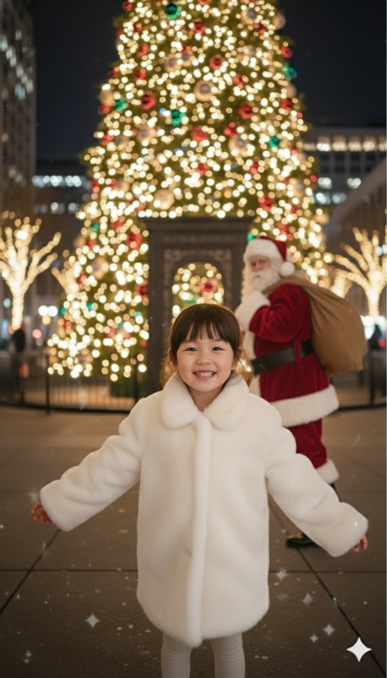 背景にサンタが登場 - After