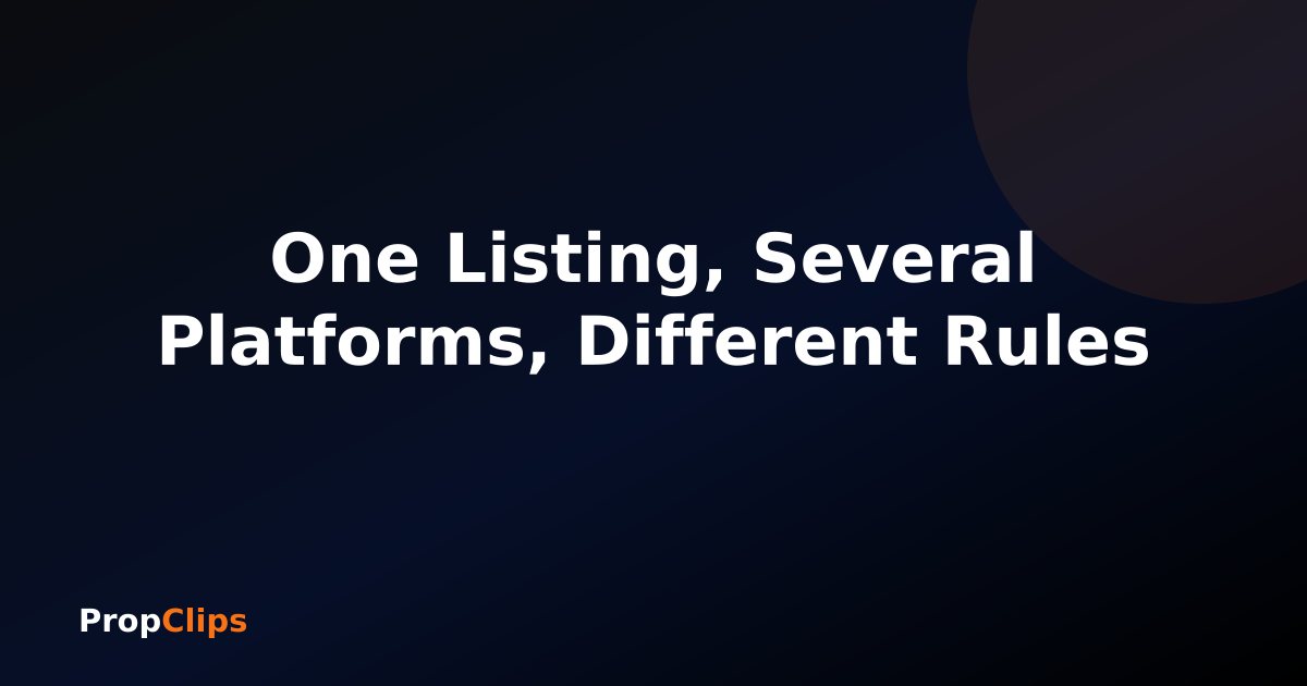 One Listing, Several Platforms, Different Rules