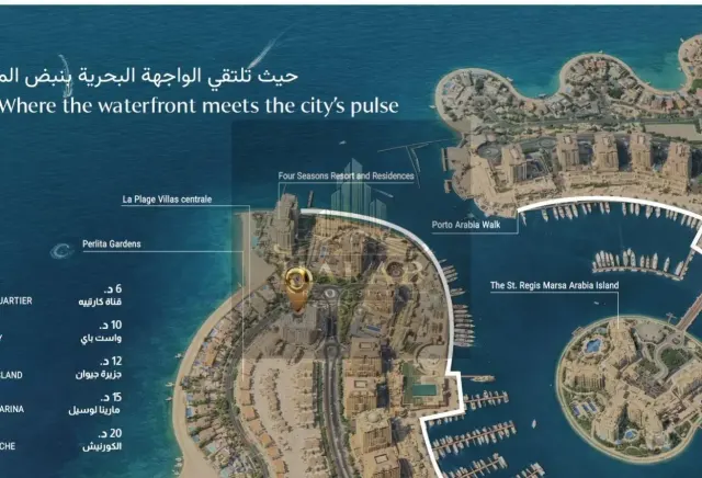 In the heart of The Pearl-Qatar, home to the large