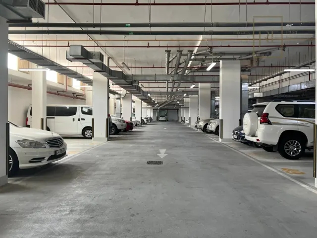 Semi-Fitted Shop Space for Rent in Al Mamoura Plaza | Prime Location + Parking