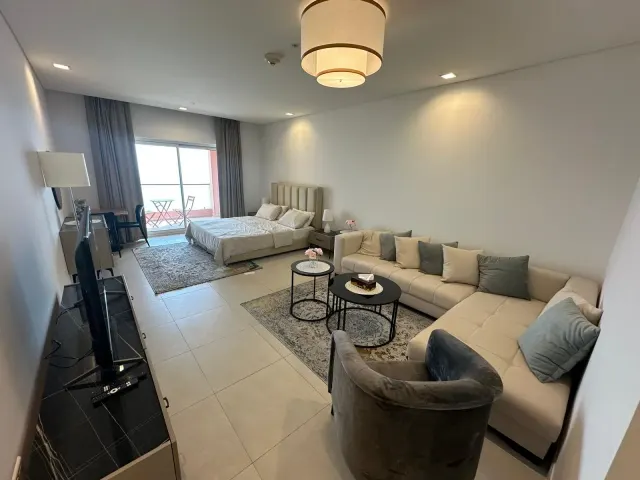 Luxury studio apartment with sea view and balcony