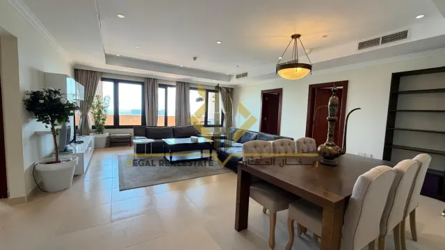 3 BR Furnished Apartment with Balcony in The Pearl