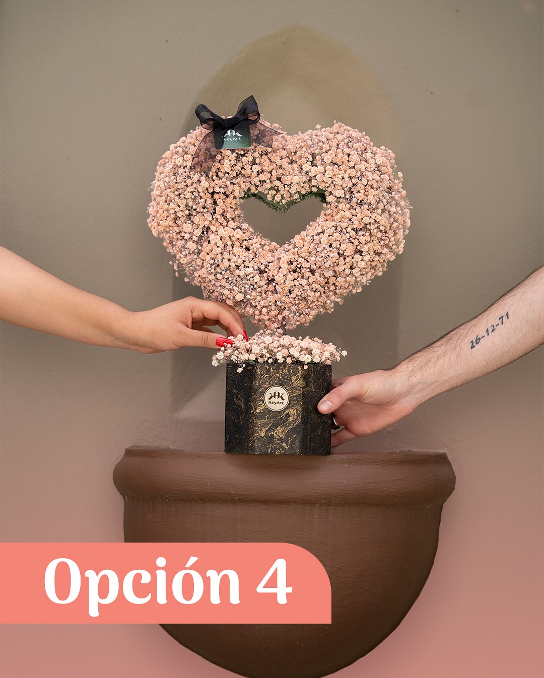 Arreglo Corazón Rosado