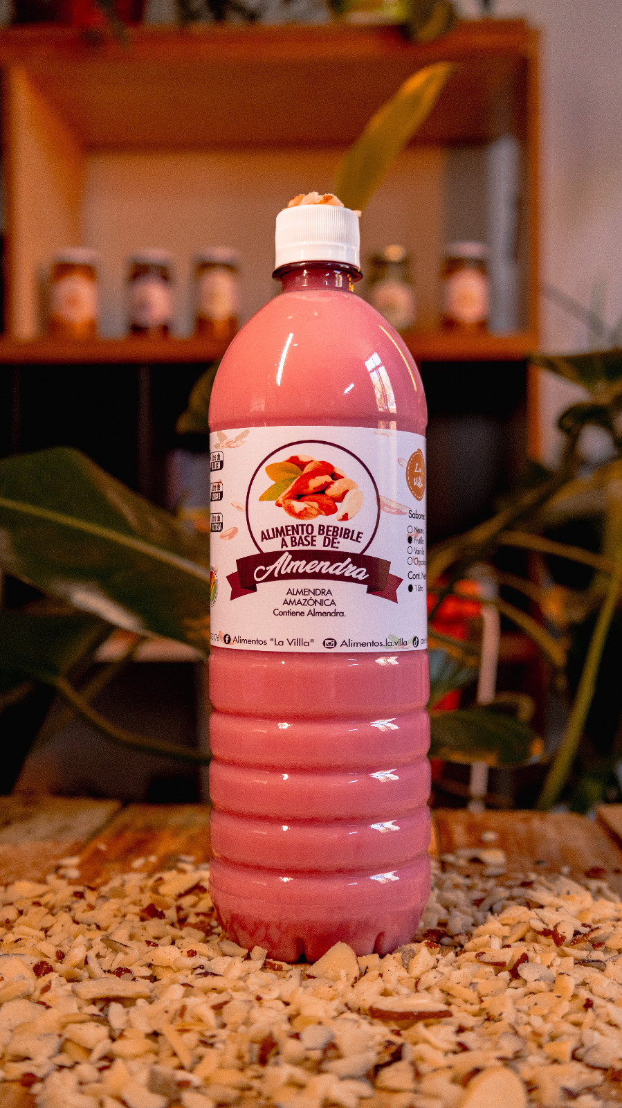 Leche de almendra 1L frutilla