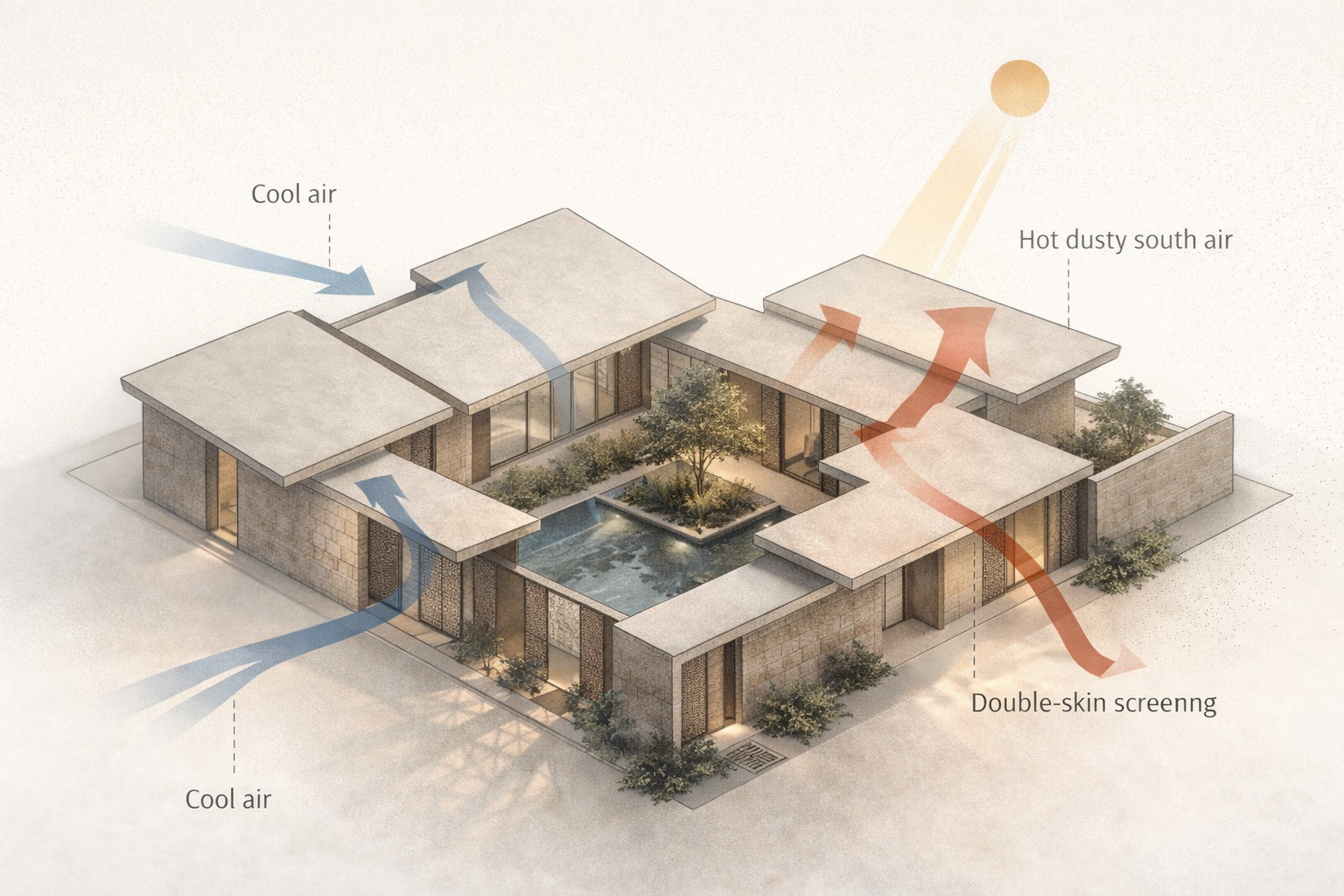 Abu Dhabi Passive Courtyard Villa — 3