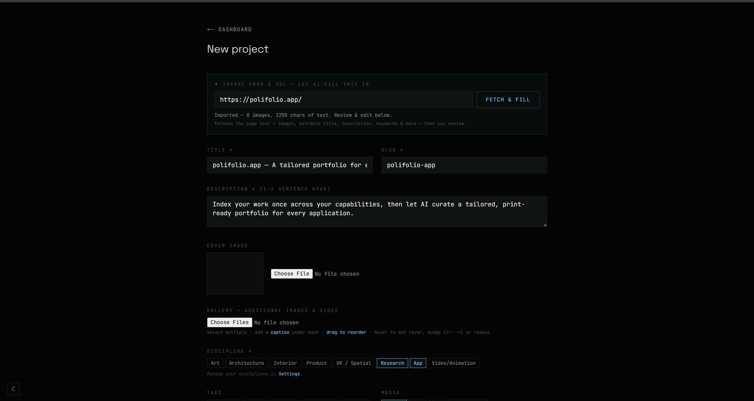 polifolio.app — A tailored portfolio for every job — 6
