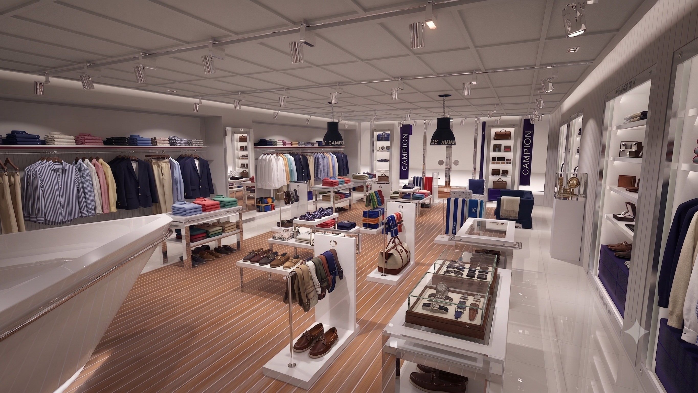Yacht Life Inspired Manwear Retail Design Concept — 3