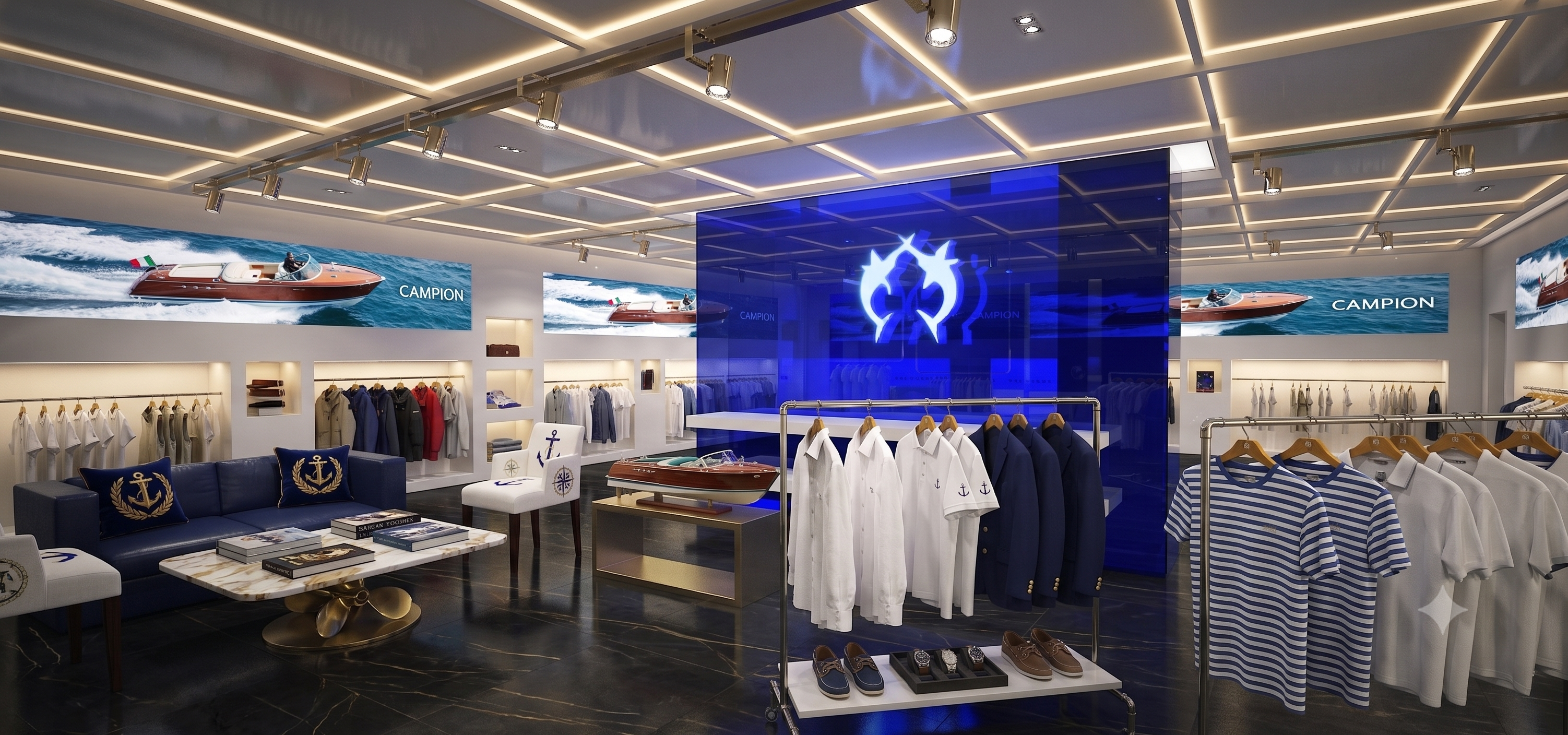 Yacht Life Inspired Manwear Retail Design Concept — 5