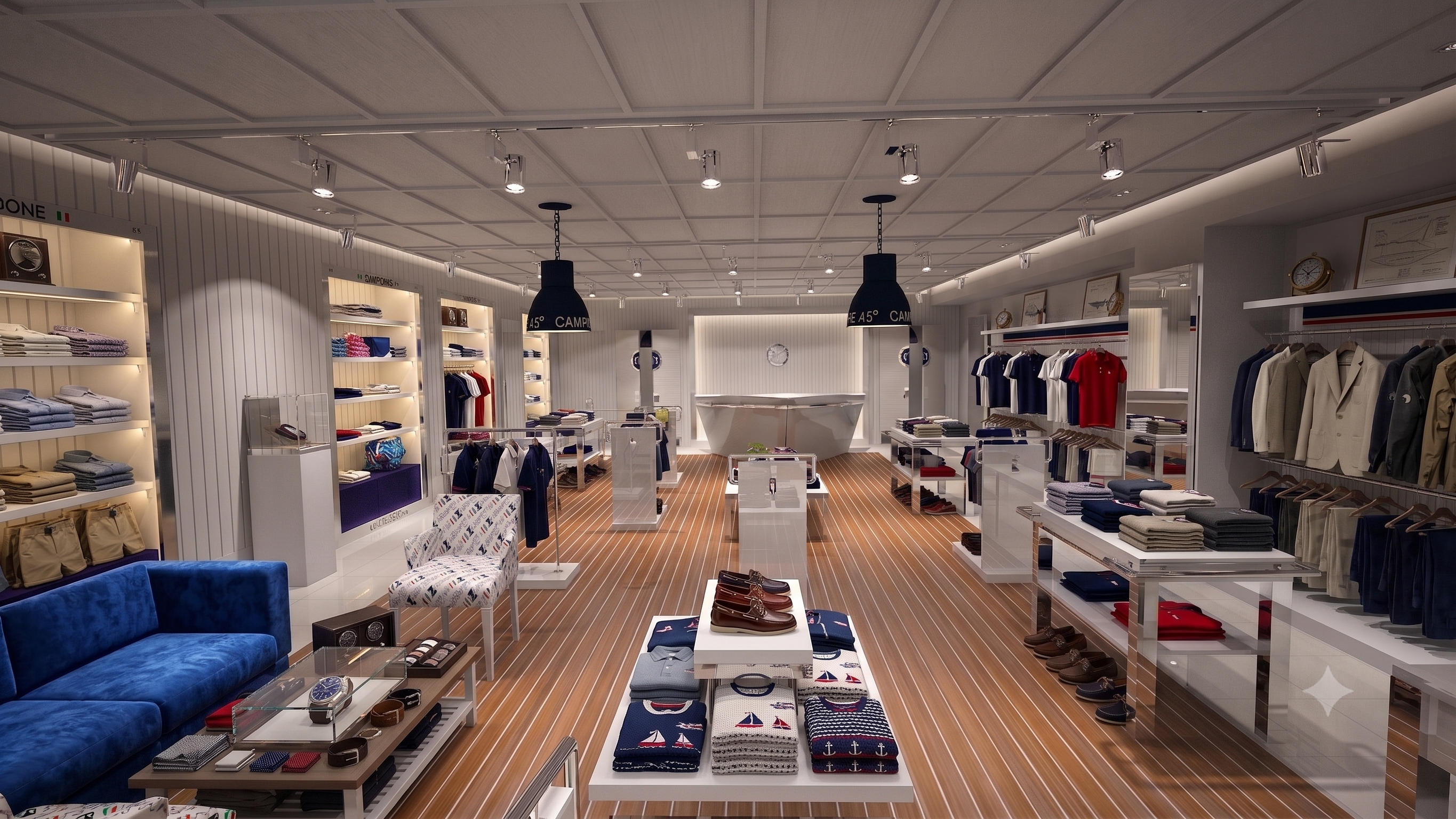 Yacht Life Inspired Manwear Retail Design Concept — 4