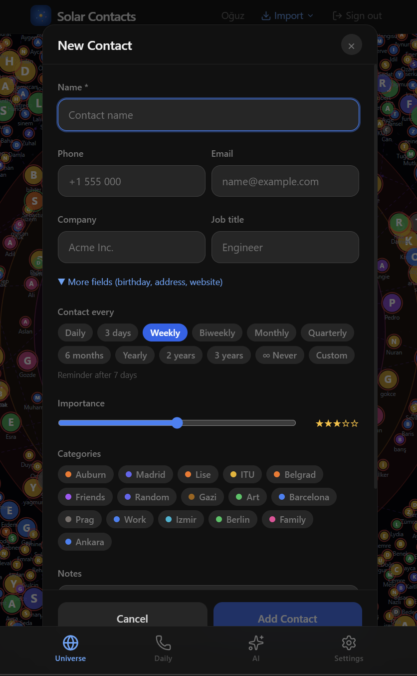 Solar Dial APP — 8