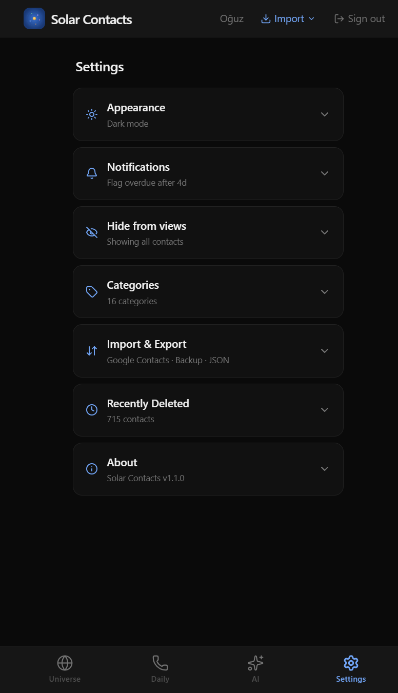 Solar Dial APP — 9