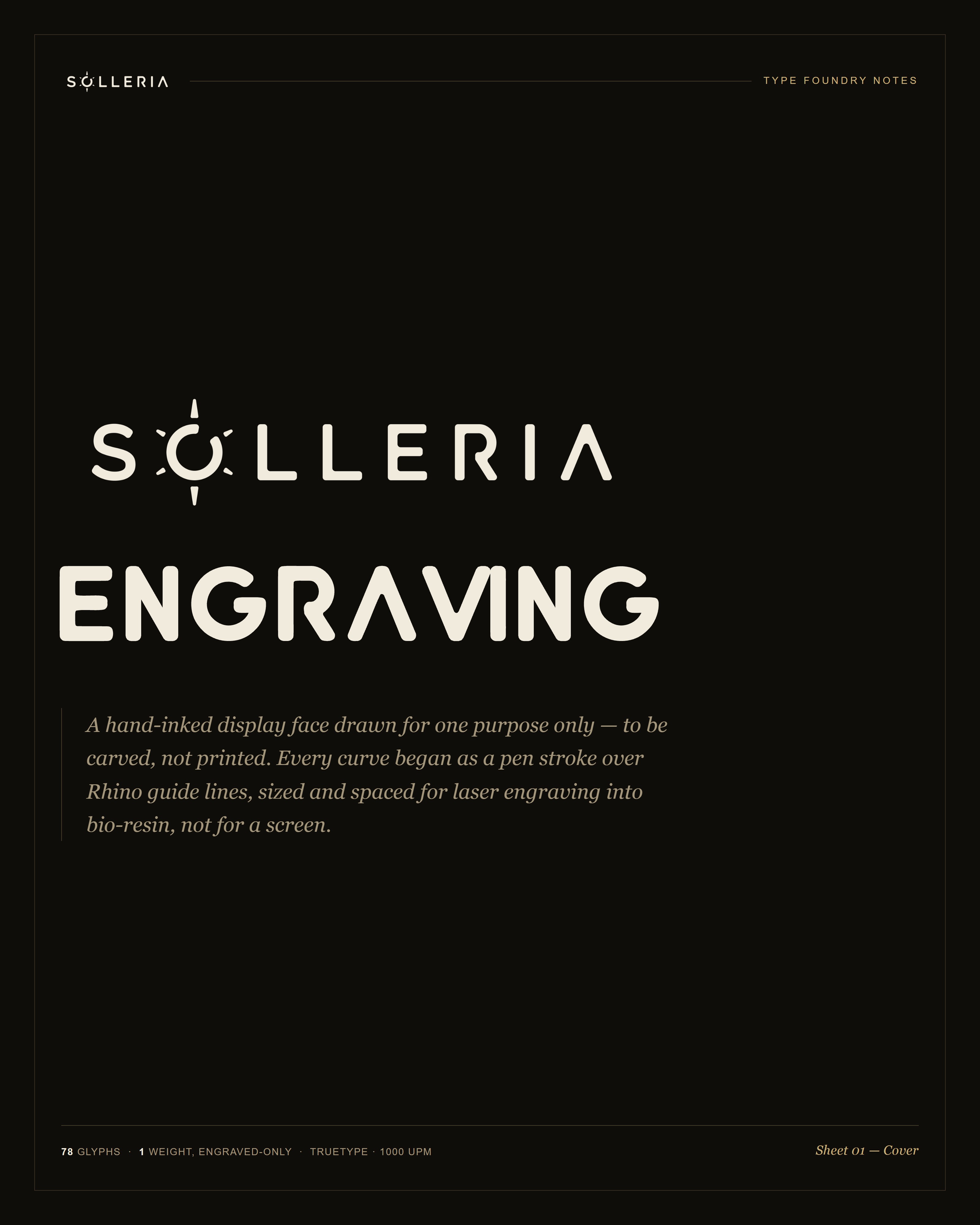 Solleria Custom Font Design — 1