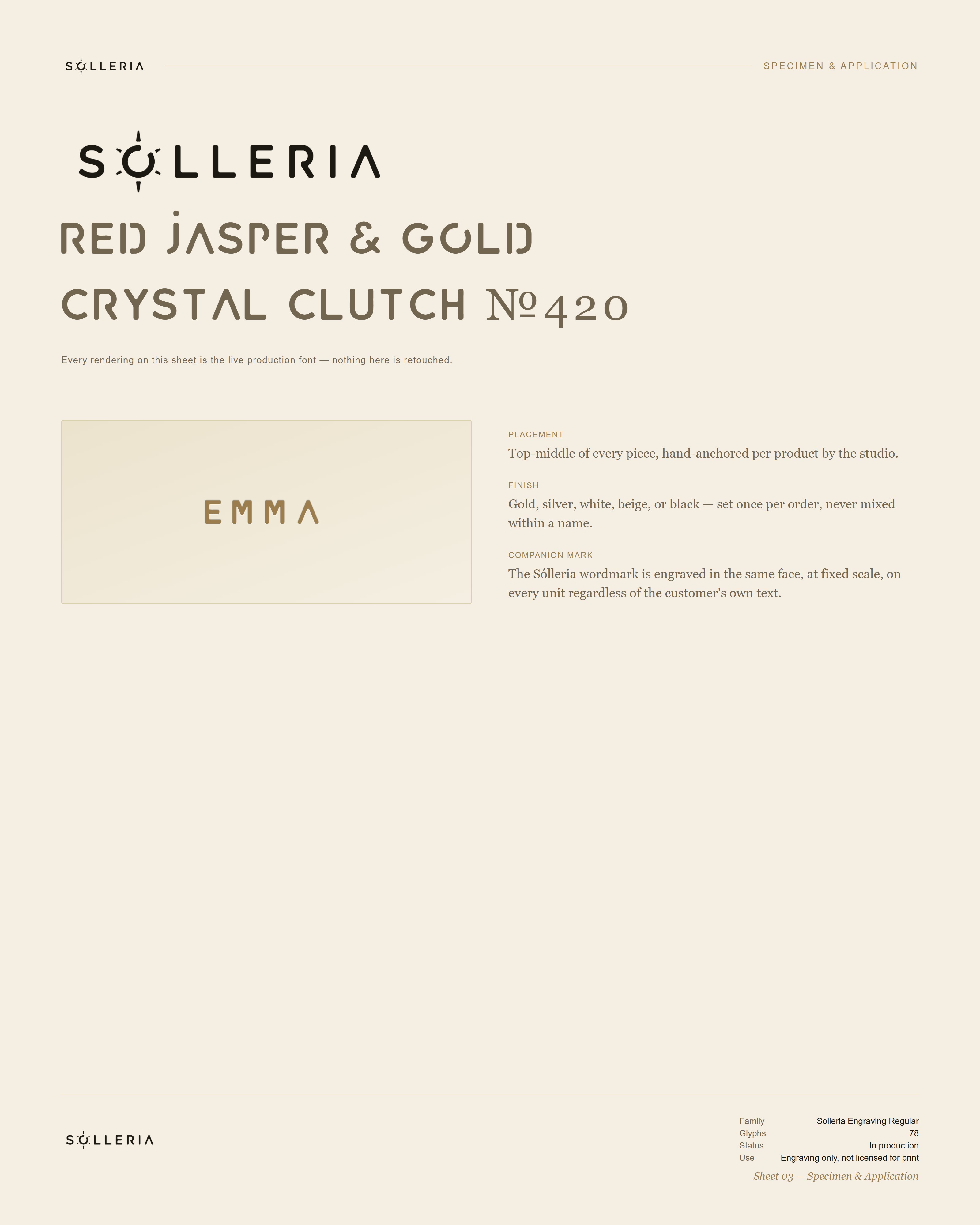 Solleria Custom Font Design — 3