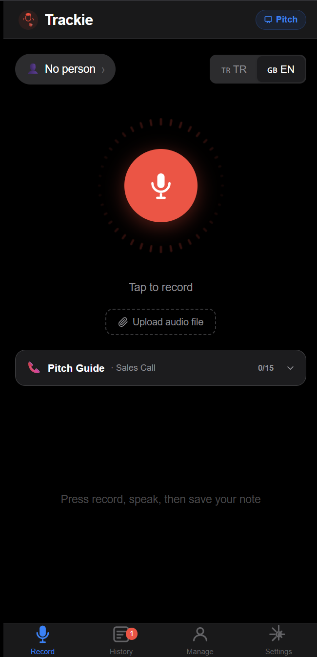 Trackie APP — 1